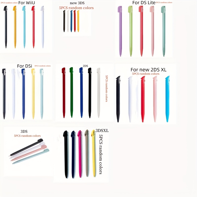 5pcs Durable Plastic Stylus Pen Set for Gaming Consoles